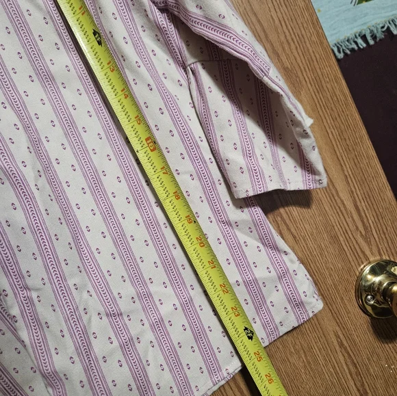 Bit & Bridle Top Beige Purple Babydoll Country Farmhouse Boho Flare Sleeve - Picture 5 of 6